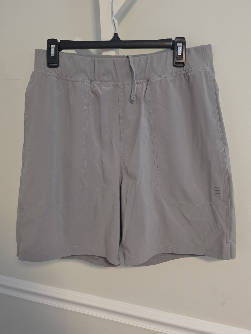 Free Fly Breeze Active Short Lined 7" Large Cement Gray UPF 50+